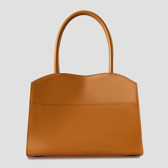 Genuine Leather Satchel - Rosie Soft Ginger